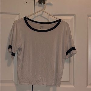 White with black strips t shirt